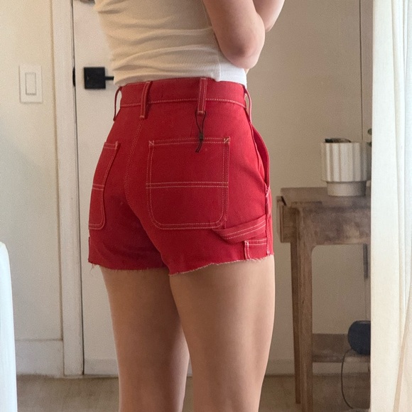 Hudson Jeans | NWOT | ‘Carpenter’ Women's Red Denim Shorts | sz 23 - Picture 3 of 7